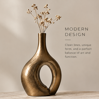 Detail of the vase neck showing premium craftsmanship and smooth refined texture with dried flower stems